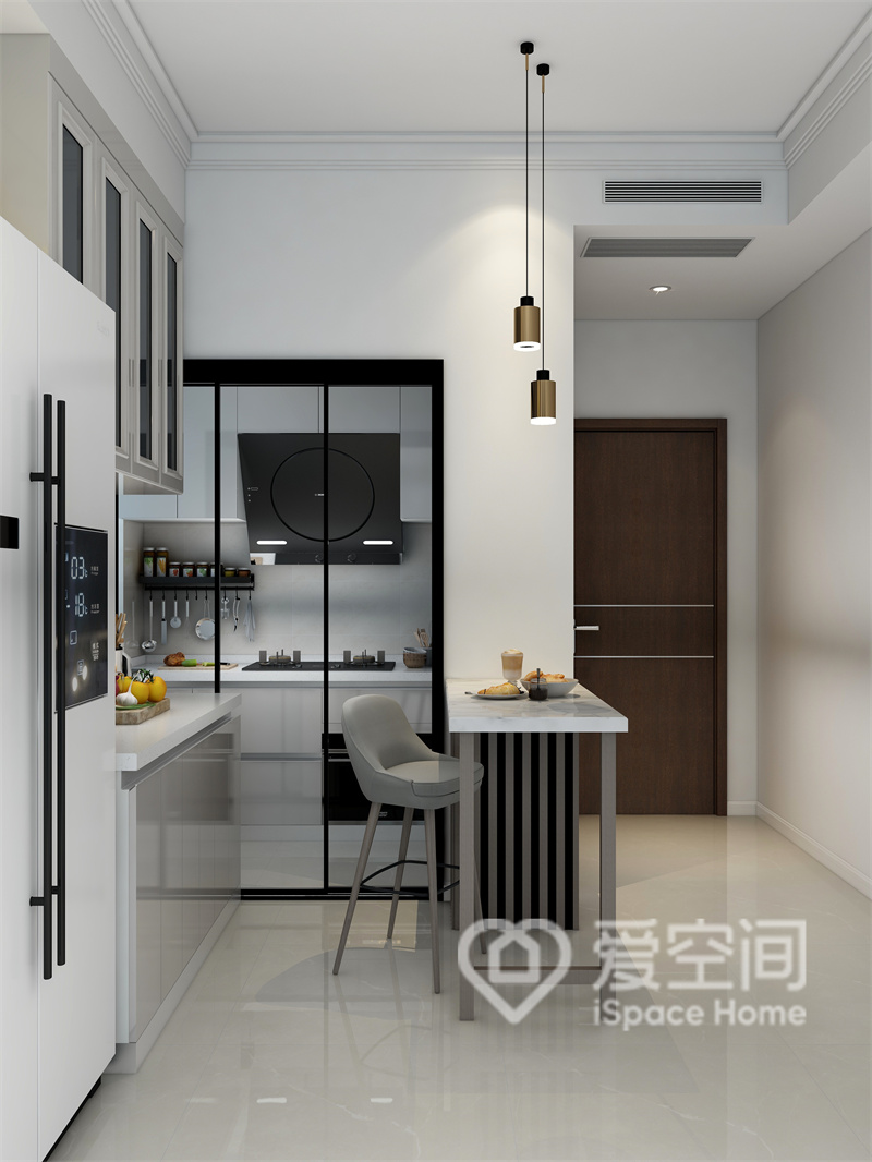东安大楼101㎡三居室现代简约风装修案例